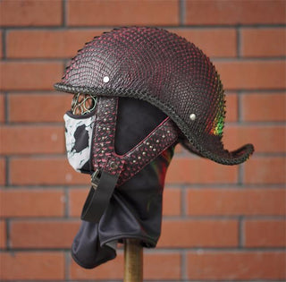 decorative-half-helmet-python-leather