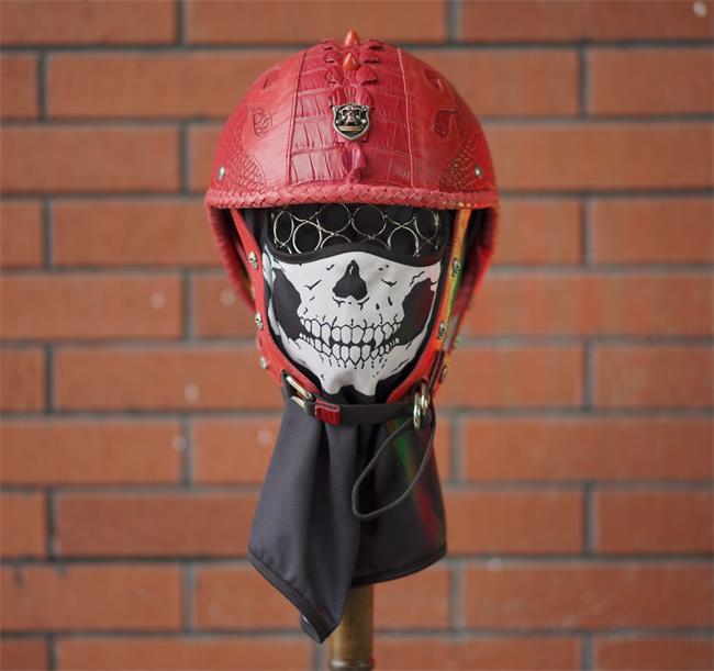 decorative-half-helmet-crocodile-leather