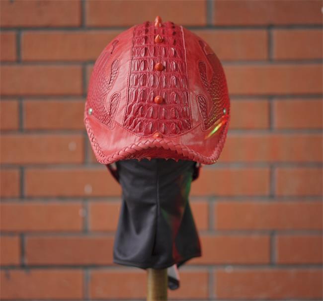 decorative-half-helmet-crocodile-leather