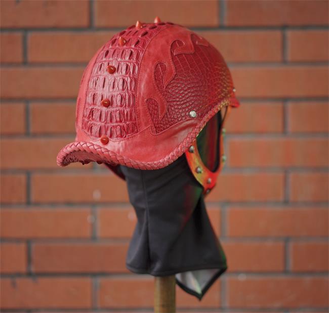 decorative-half-helmet-crocodile-leather