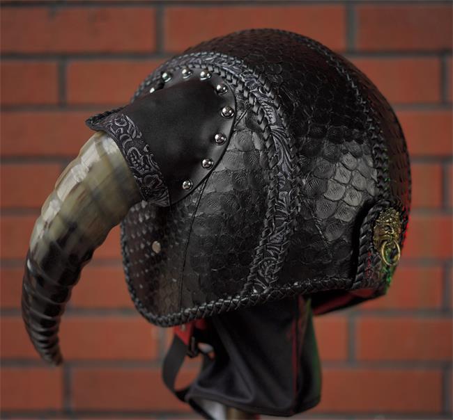decorative-3/4helmet-Python-Leather