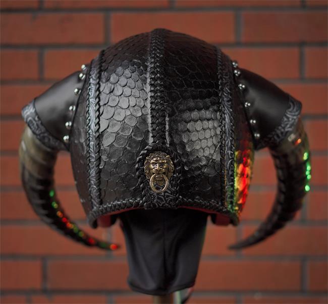 decorative-3/4helmet-Python-Leather
