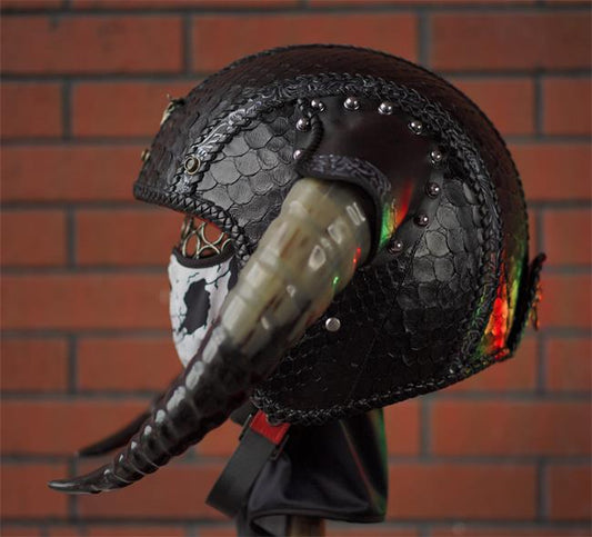 decorative-3/4helmet-Python-Leather