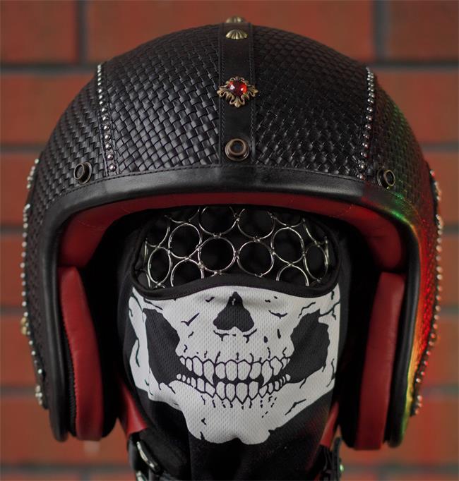 decorative-3/4helmet-Cowhide-leather