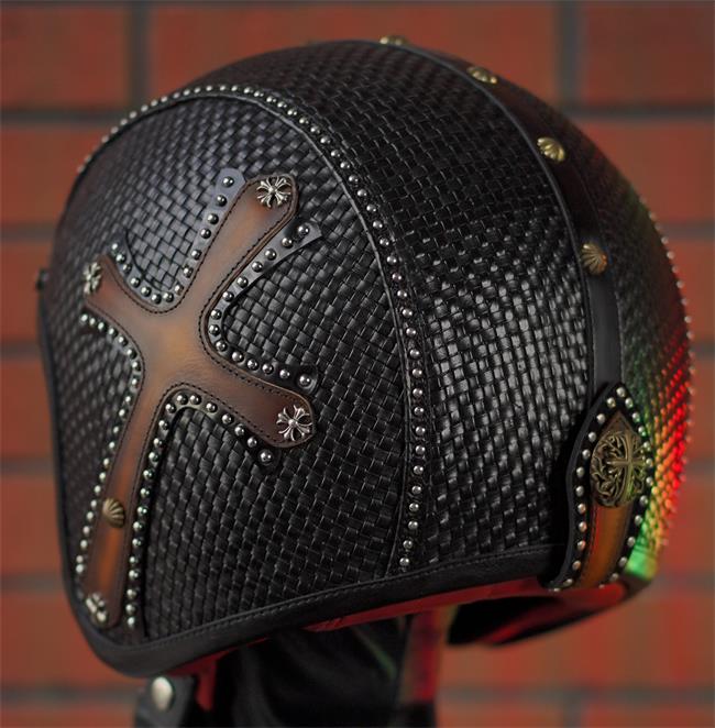 decorative-3/4helmet-Cowhide-leather