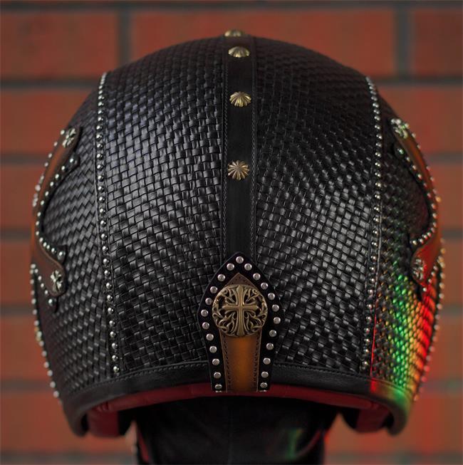 decorative-3/4helmet-Cowhide-leather