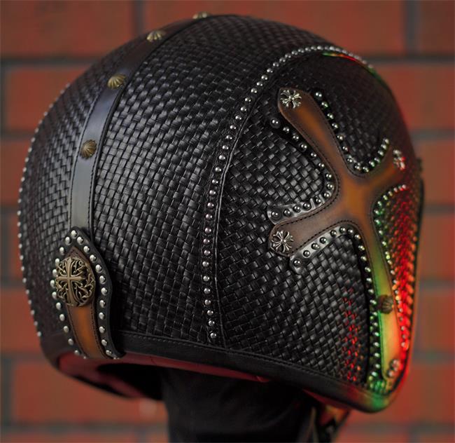 decorative-3/4helmet-Cowhide-leather