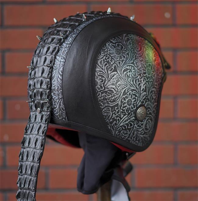 decorative-3/4helmet-Cowhide-Leather