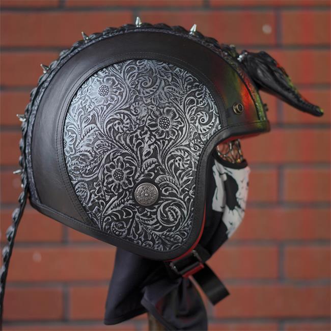 decorative-3/4helmet-Cowhide-Leather