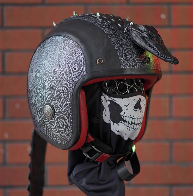 decorative-3/4helmet-Cowhide-Leather