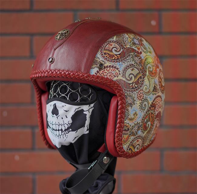 decorative-3/4helmet-Cowhide-Leather