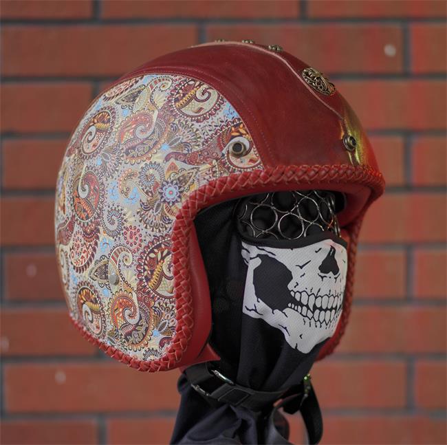 decorative-3/4helmet-Cowhide-Leather