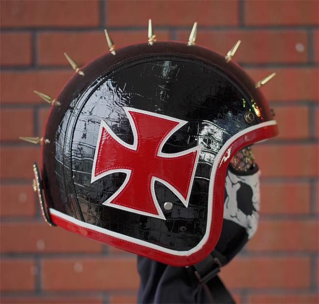 decorative-3/4helmet-Cowhide-Leather