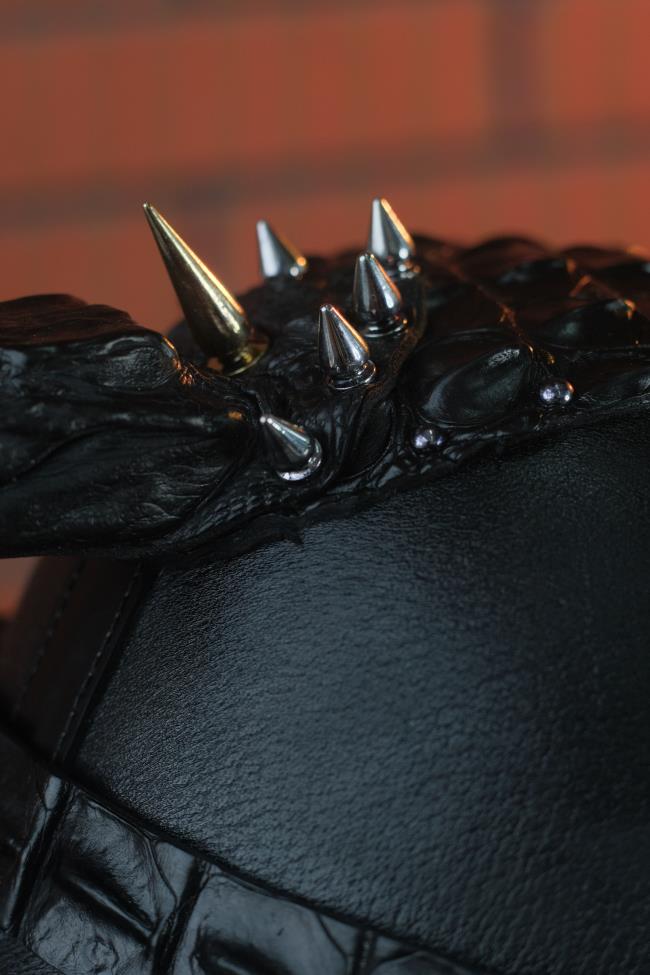 decorative-OpenFace-helmet-Cowhide-Crocodile-Leather
