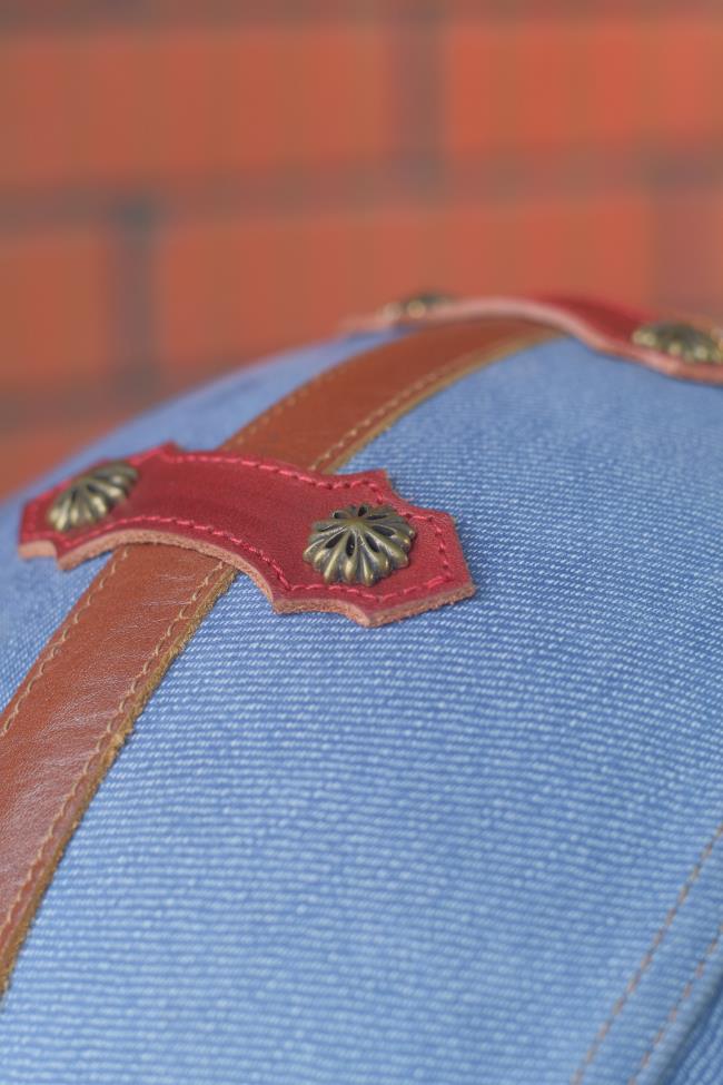 decorative-3/4helmet-Cowhide-ImitatingDenim