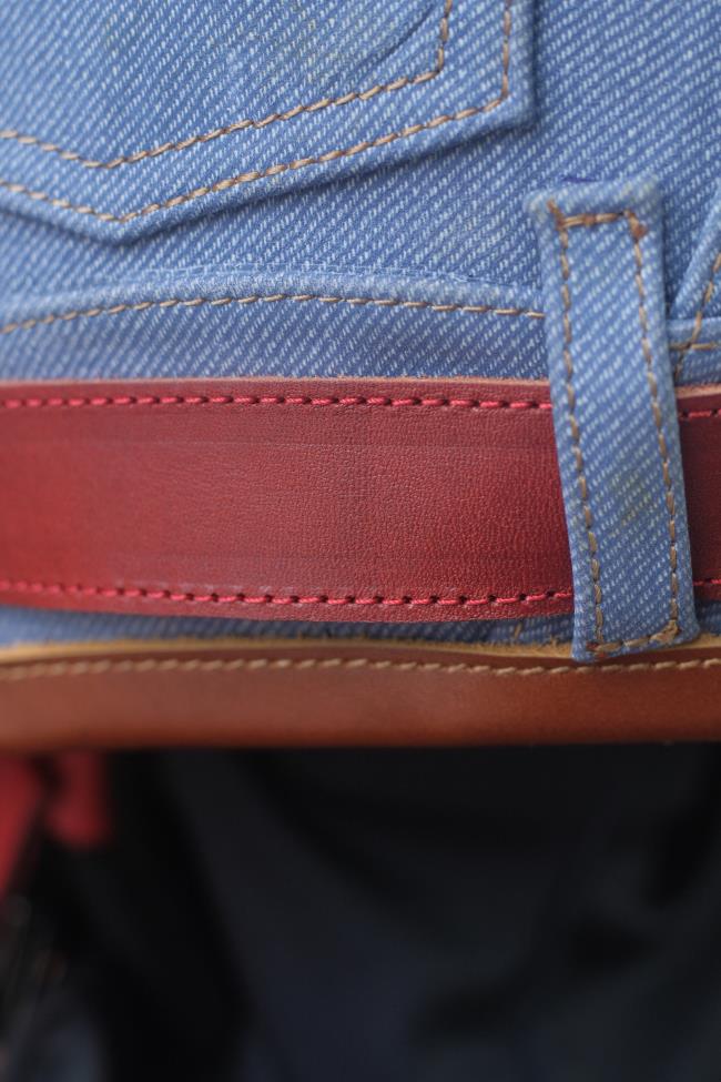 decorative-3/4helmet-Cowhide-ImitatingDenim