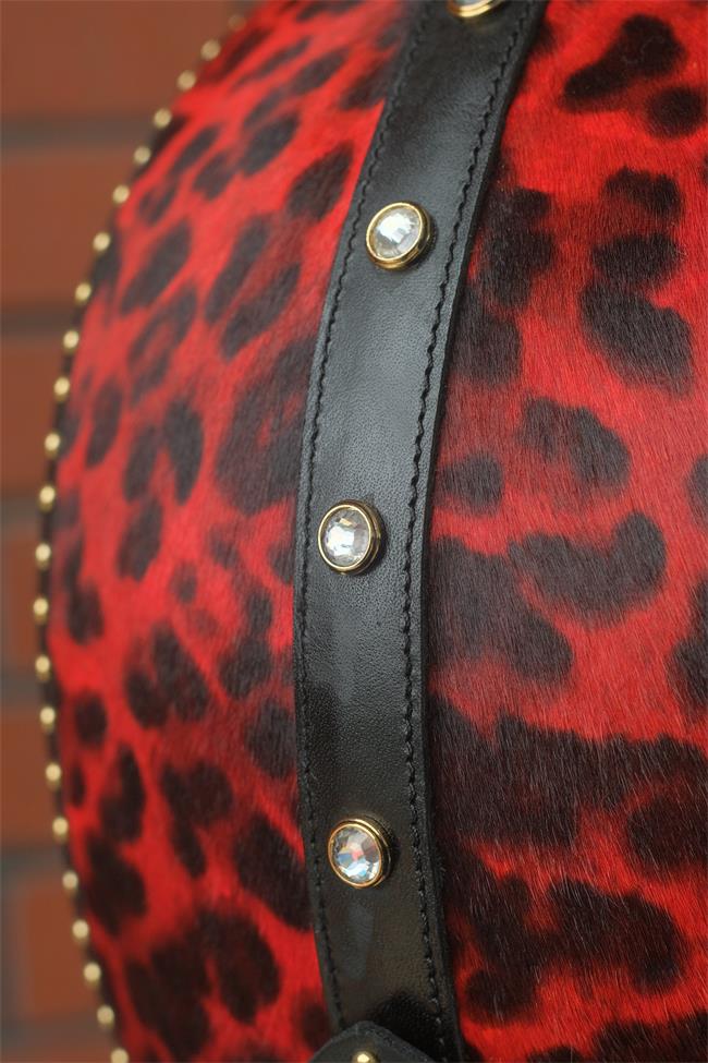 decorative-3/4helmet-Hairy-Cowhide-Leather