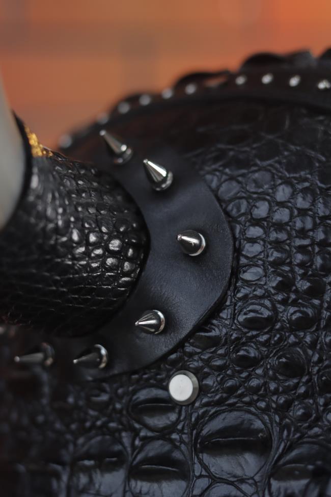 decorative-OpenFace-helmet-Crocodile-Leather