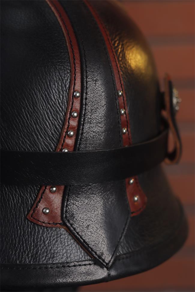 decorative-OpenFace-helmet-Cowhide-Leather