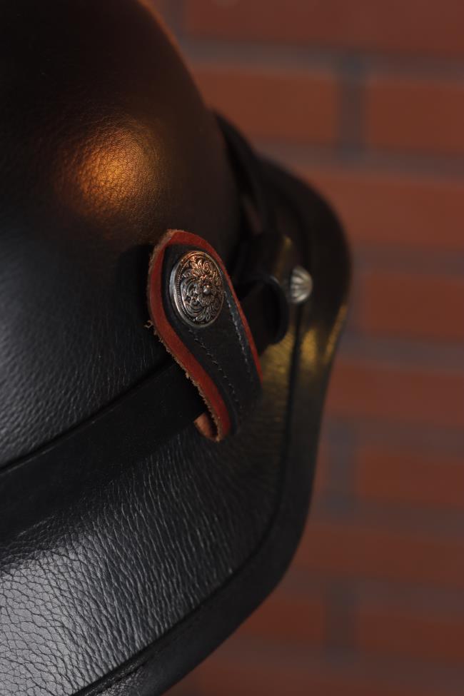decorative-OpenFace-helmet-Cowhide-Leather