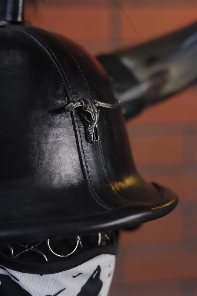 decorative-OpenFace-helmet-Cowhide-Leather