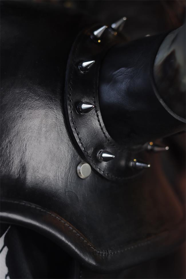 decorative-OpenFace-helmet-Cowhide-Leather