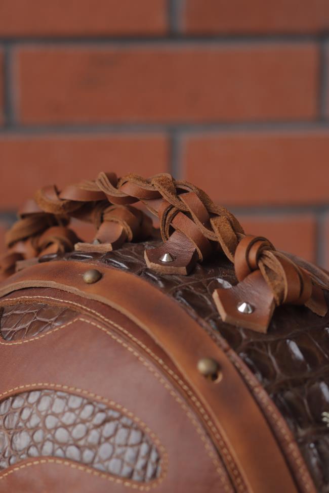 decorative-Half-helmet-Crocodile-Leather