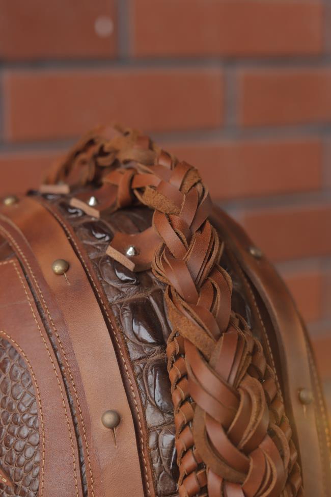 decorative-Half-helmet-Crocodile-Leather