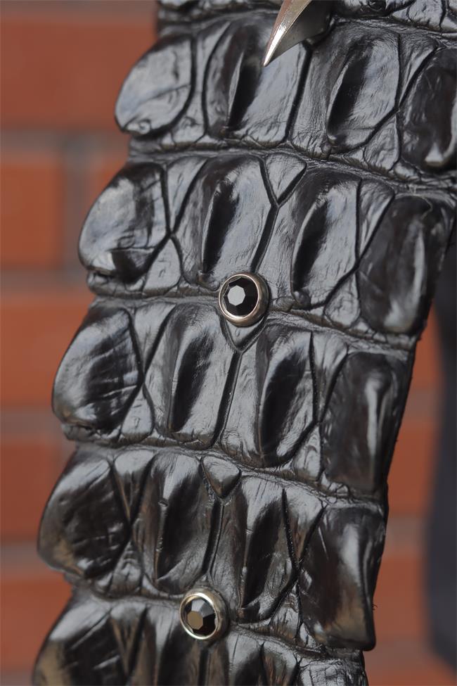 decorative-Half-helmet-Crocodile-Leather