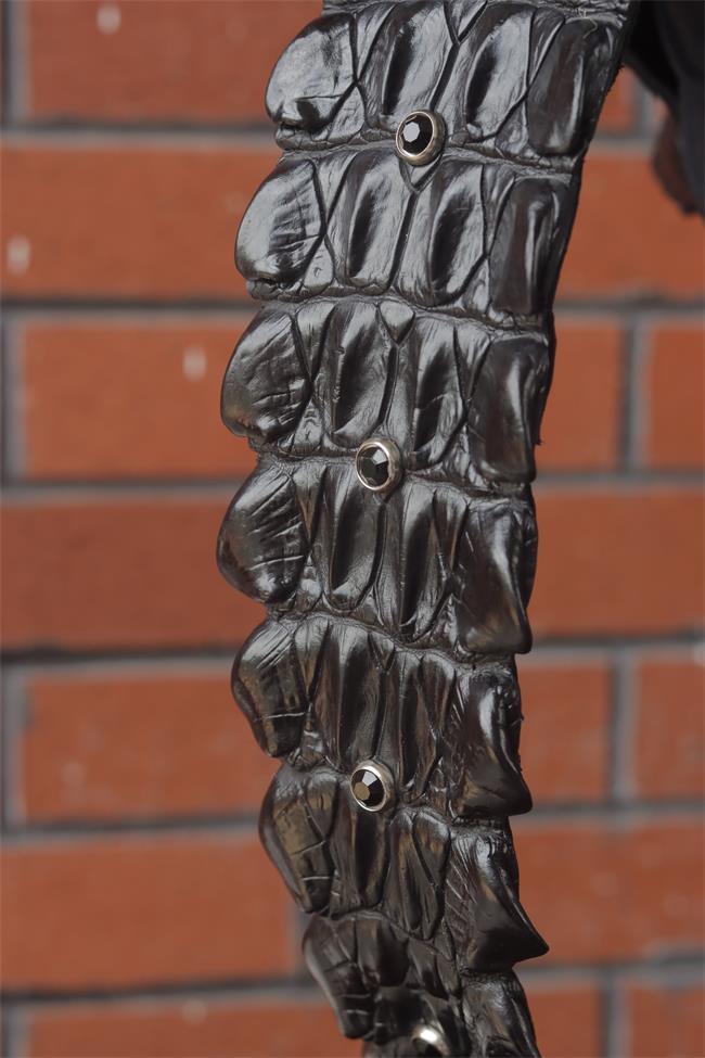decorative-Half-helmet-Crocodile-Leather