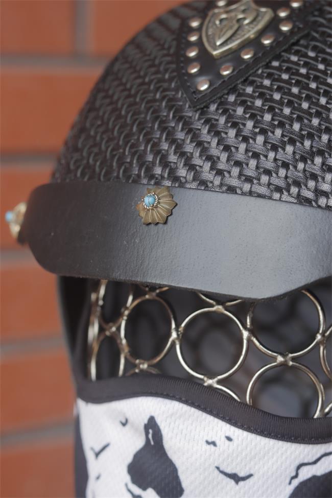  decorative-Half-helmet-Cowhide-Leather
