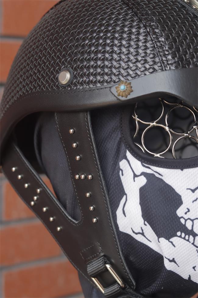  decorative-Half-helmet-Cowhide-Leather
