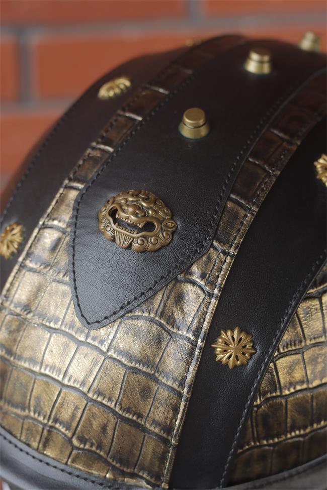 decorative-Half-helmet-Cowhide-Leather