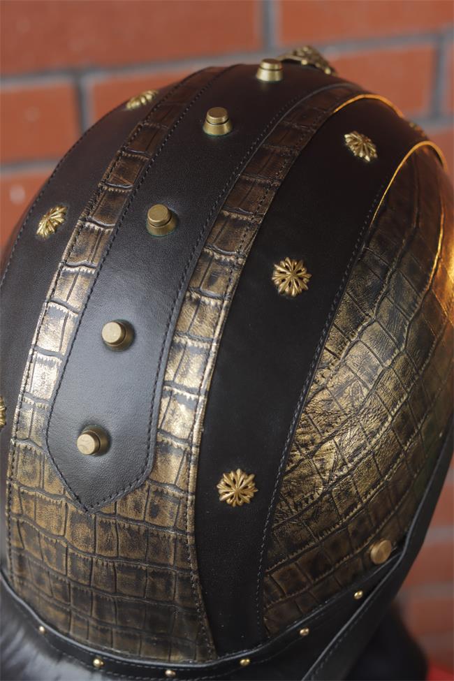 decorative-Half-helmet-Cowhide-Leather