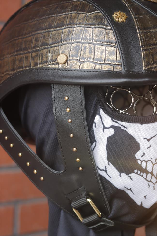 decorative-Half-helmet-Cowhide-Leather
