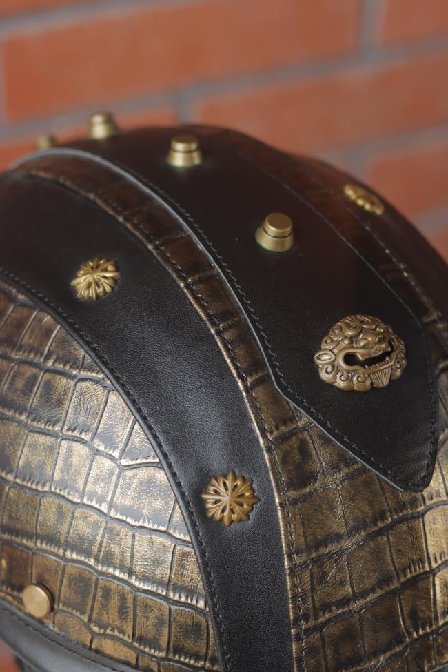 decorative-Half-helmet-Cowhide-Leather