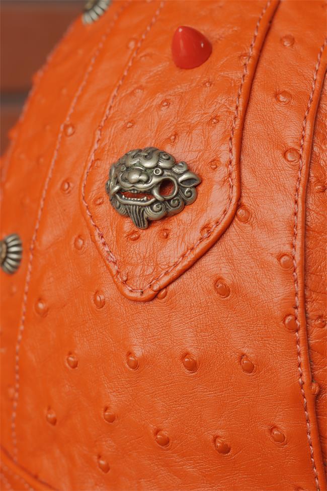 decorative-Half-helmet-Ostrich-Leather