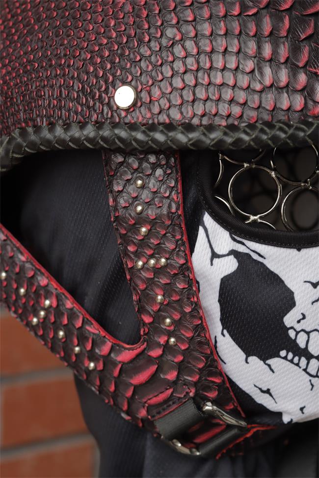 decorative-half-helmet-python-leather