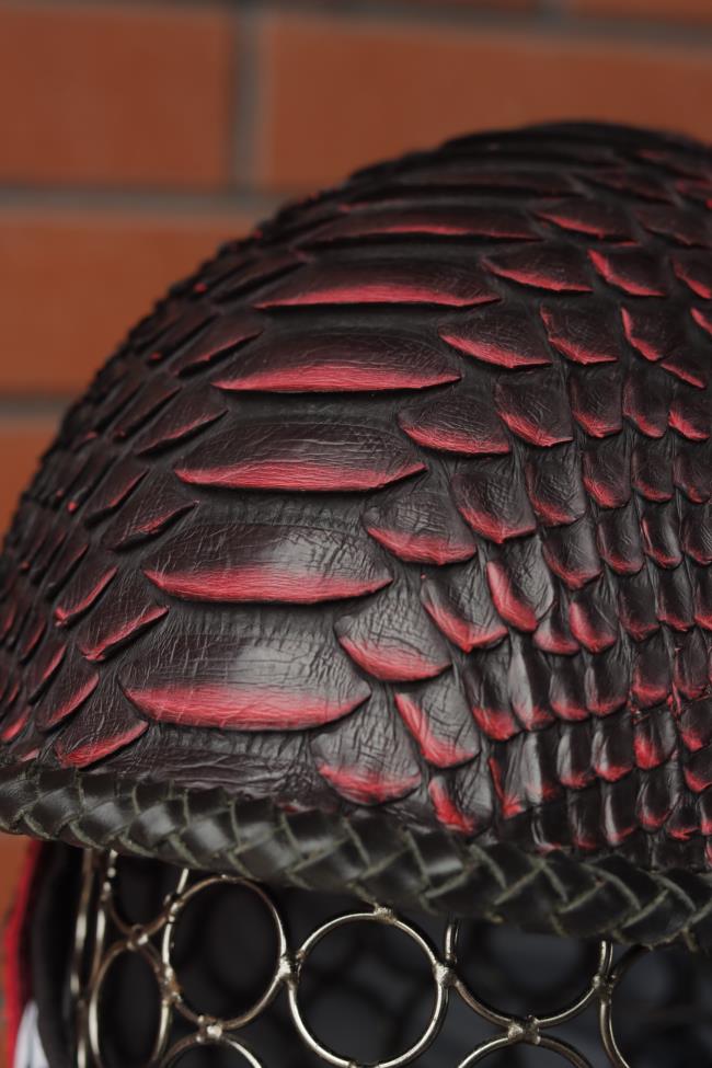 decorative-half-helmet-python-leather