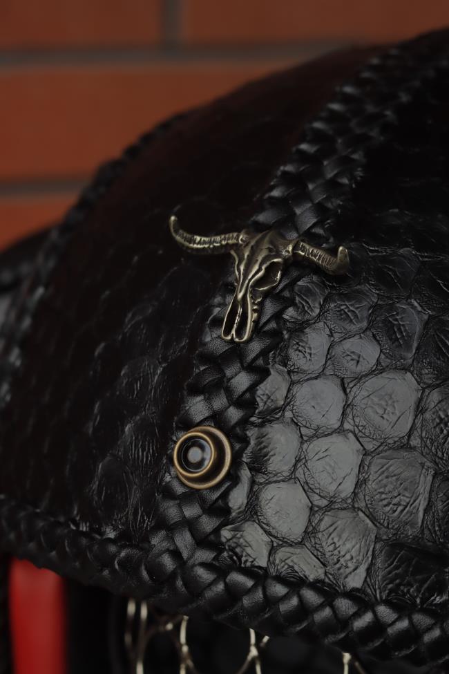 decorative-3/4helmet-Python-Leather