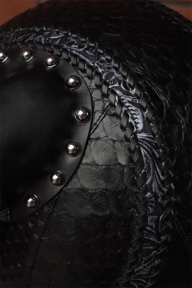 decorative-3/4helmet-Python-Leather