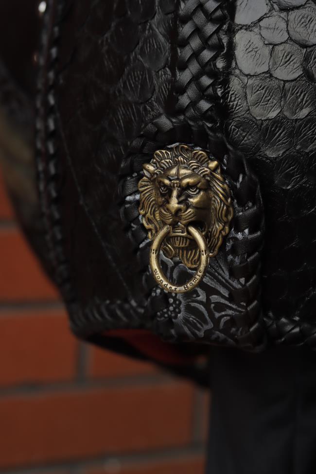 decorative-3/4helmet-Python-Leather