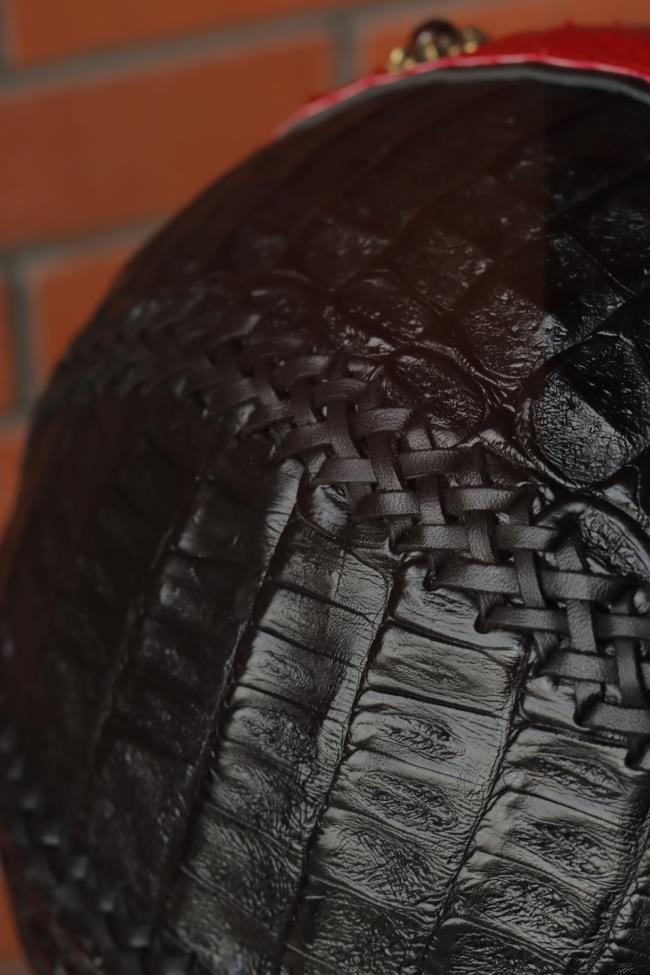 decorative-3/4helmet-crocodile-leather