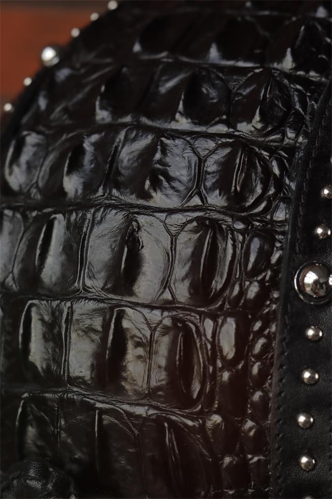 decorative-3/4helmet-crocodile-leather