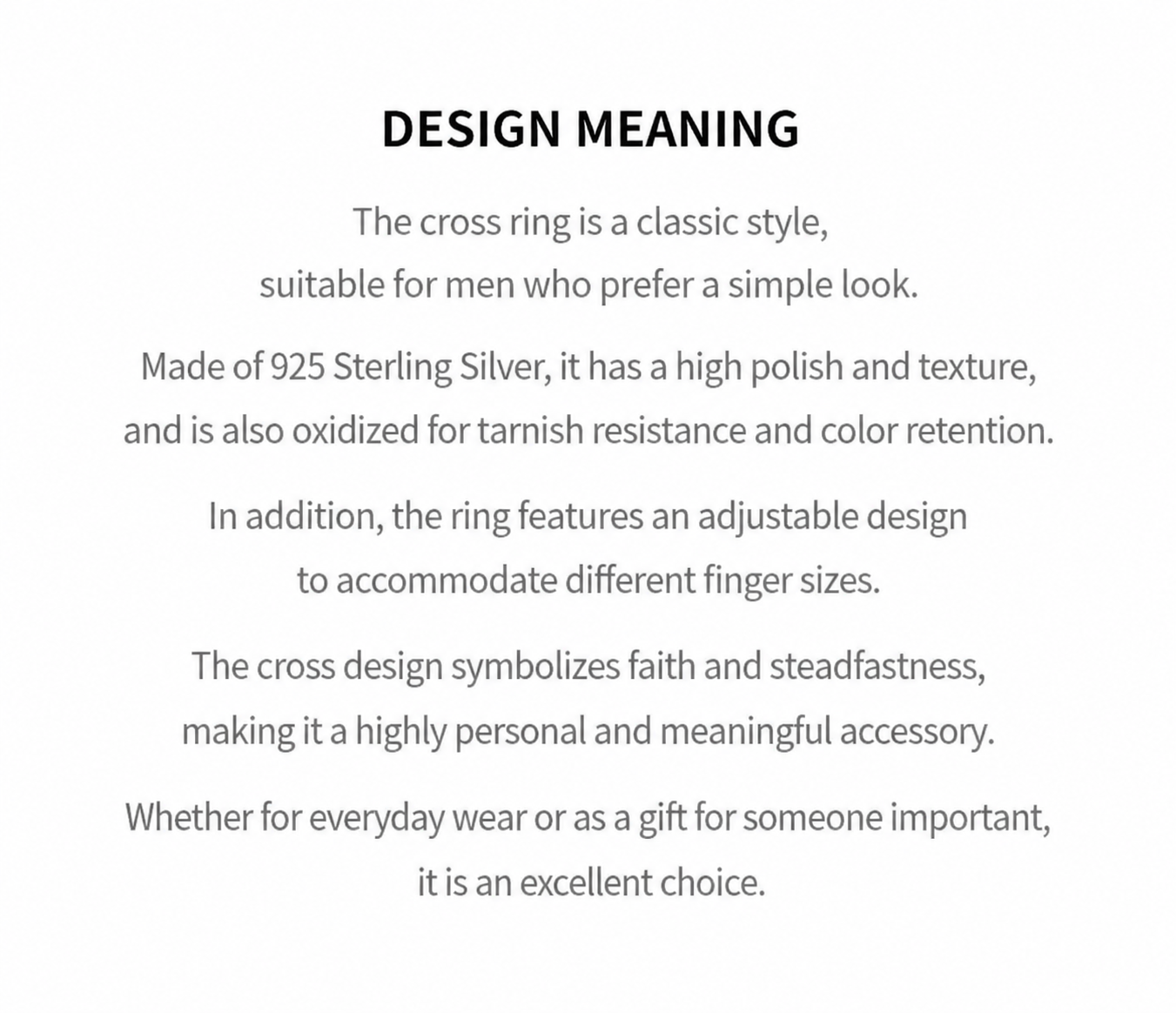 American Cross Sterling Silver Biker Ring - English product detail 6