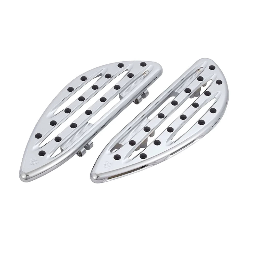 Arlen Ness 1621-1009 chrome front footboards for Harley FL Softail models