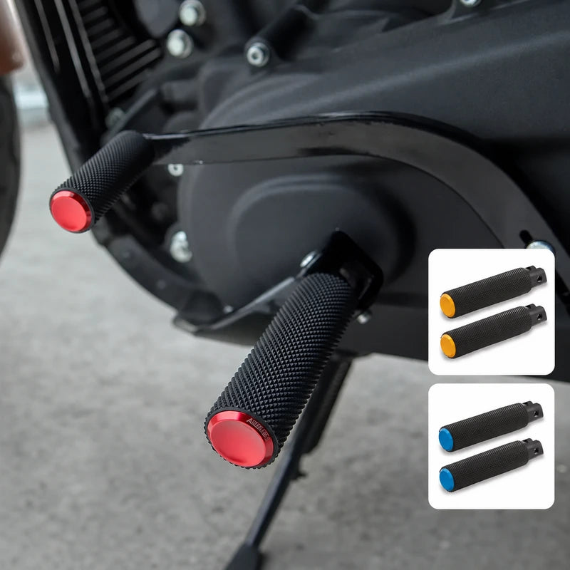 Arlen Ness knurled foot pegs harley installation