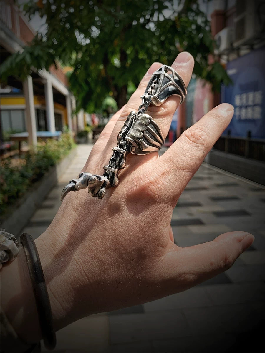 Articulated Scorpion 925 Sterling Silver Biker Ring — view 5