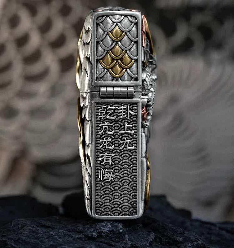 Ascendant Dragon 3D Relief Biker Lighter – clean product detail view 2