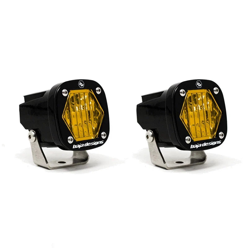 Pair of Baja Designs S1 amber auxiliary lights